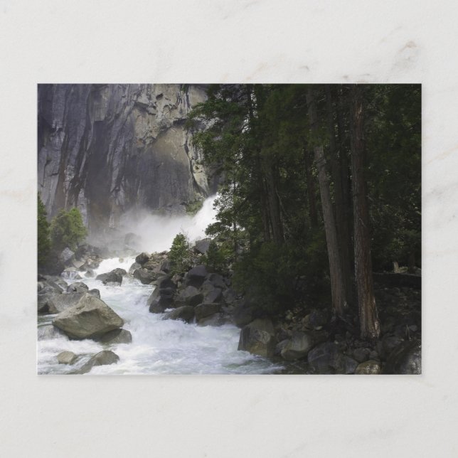 At the bottom of Yosemite Falls Postcard (Front)