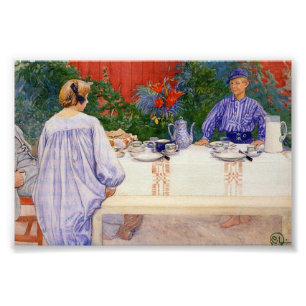 At the Breakfast Table 1910 Photo Print