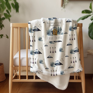 At the Cabin   Family Name Wilderness Blanket