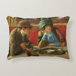 At the Cafe Decorative Cushion