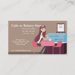 At the Cafe/Pastry Shop Business Cards