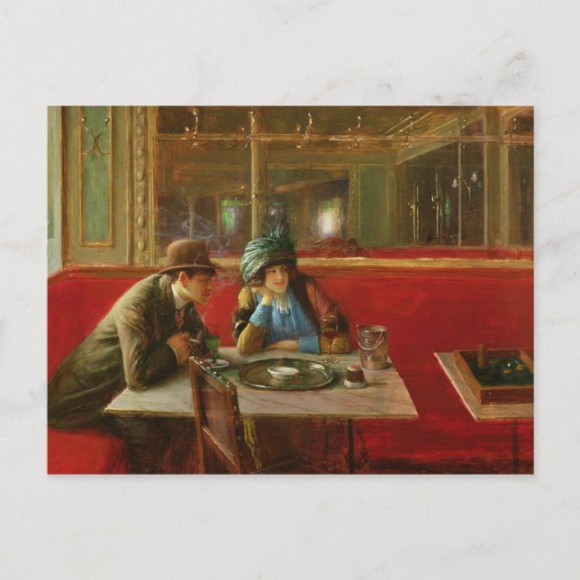 At the Cafe Postcard (Front)