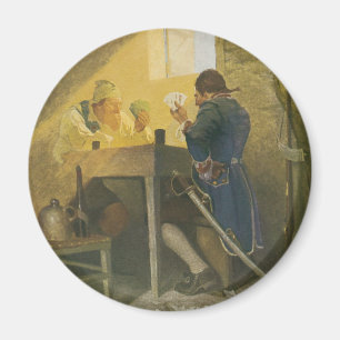 At the Cards in Cluny’s Cage by NC Wyeth Magnet