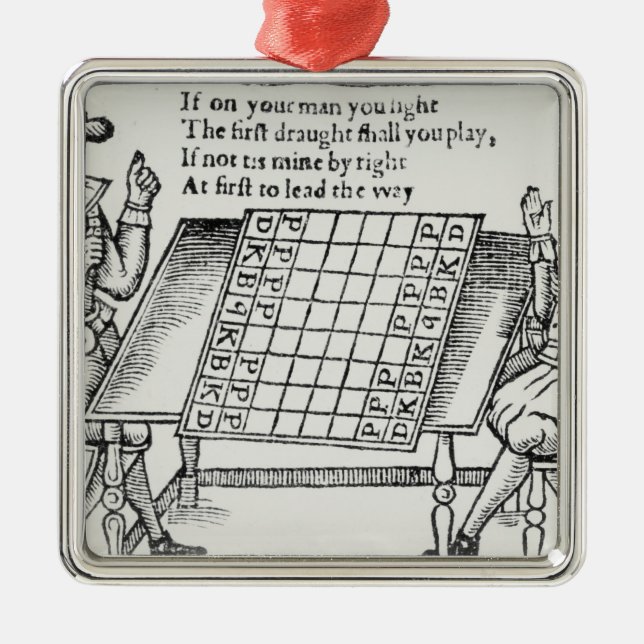 At the Chess Board Metal Tree Decoration (Front)
