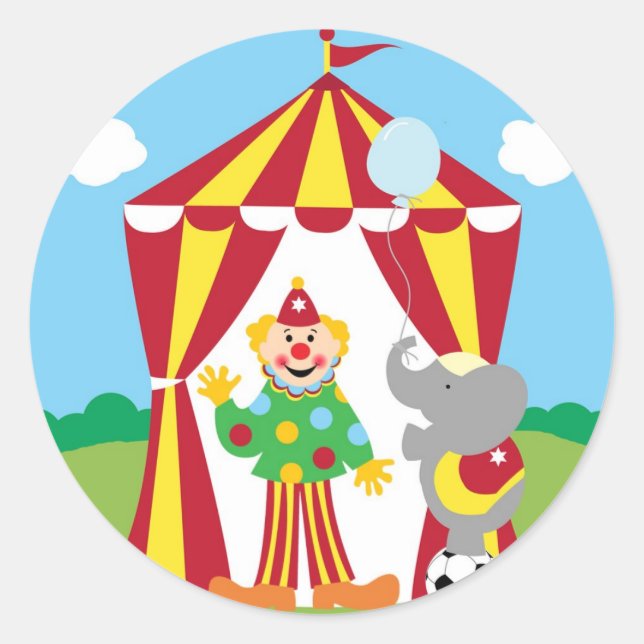 At The Circus Classic Round Sticker (Front)