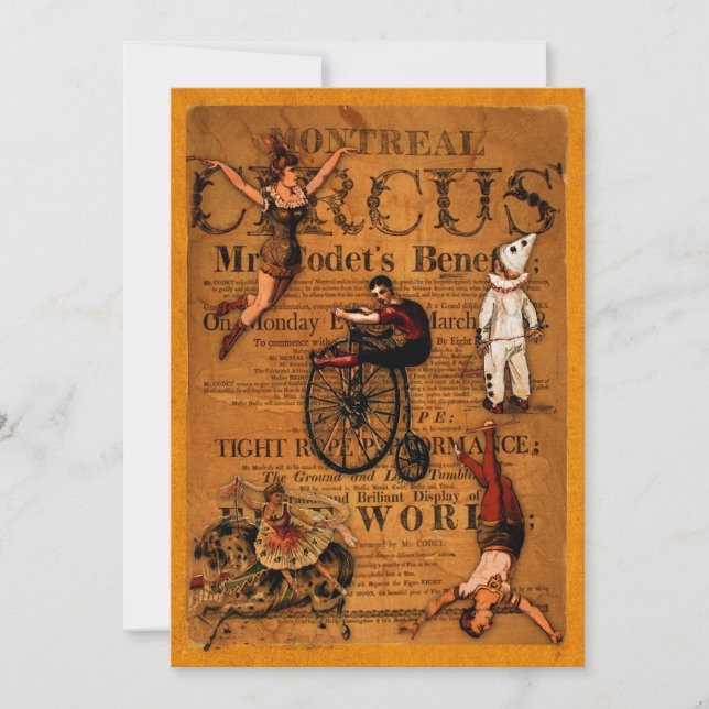 At the Circus Invitation (Front)