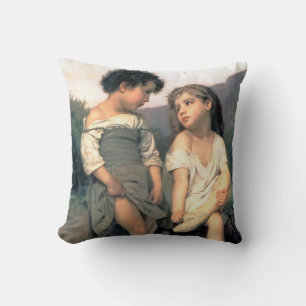 At the Edge of the Brook, Bouguereau Cushion