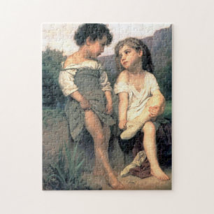 At the Edge of the Brook, Bouguereau Jigsaw Puzzle