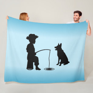 At the Fishing Hole Fleece Blanket