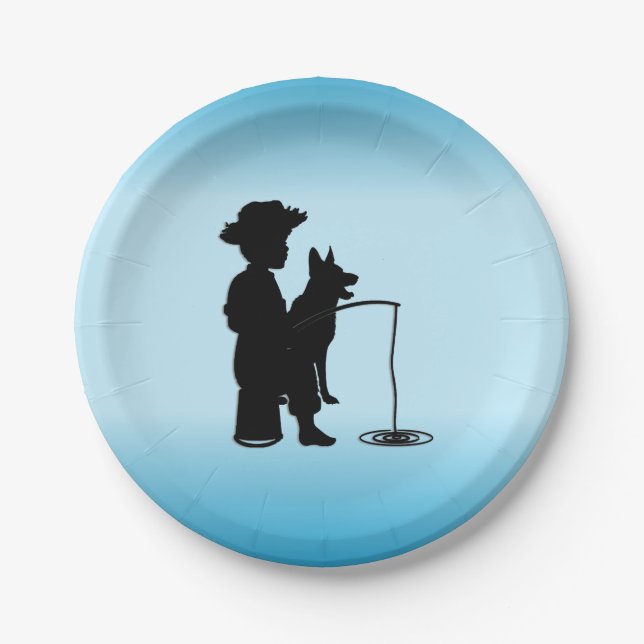 At the Fishing Hole Paper Plate (Front)