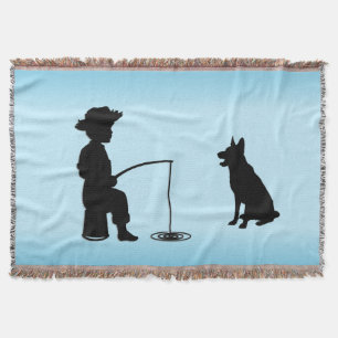 At the Fishing Hole Throw Blanket