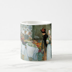 At The Florist by Childe Hassam, Vintage Fine Art Coffee Mug