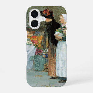 At The Florist by Childe Hassam, Vintage Fine Art iPhone 16 Case