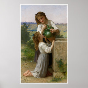 At the Fountain William-Adolphe Bouguereau Poster