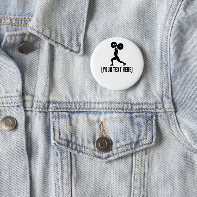 At the gym silouhette | Personal Trainer 6 Cm Round Badge (In Situ)