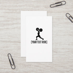 At the gym silouhette   Personal Trainer Business Card