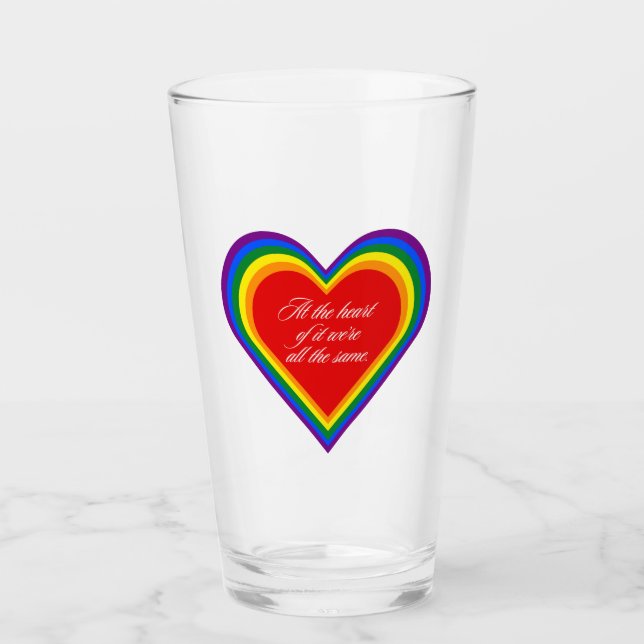 At the heart -- we're the same. glass (Front)