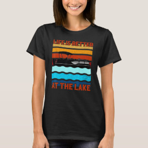 At The Lake Pontoon Captain Boating Men T-Shirt