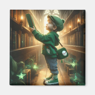 At the Library - Green Magnet