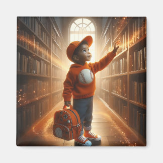 At the Library - Orange Magnet