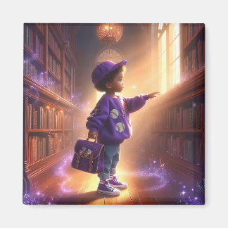 At the Library - Purple Magnet
