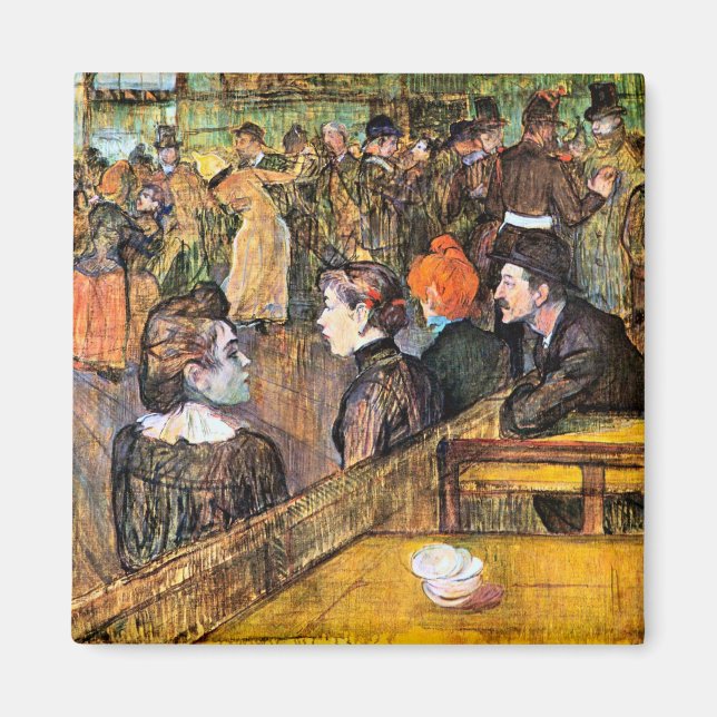 At the Moulin de la Gallette by Toulouse-Lautrec Magnet (Front)