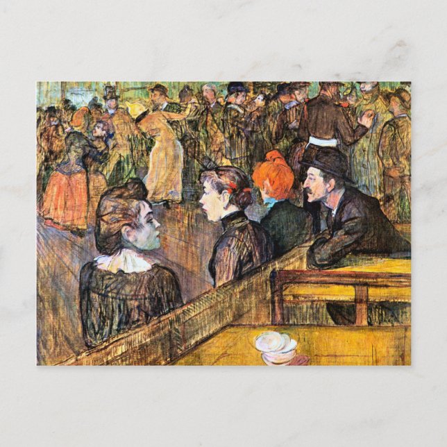 At the Moulin de la Gallette by Toulouse-Lautrec Postcard (Front)