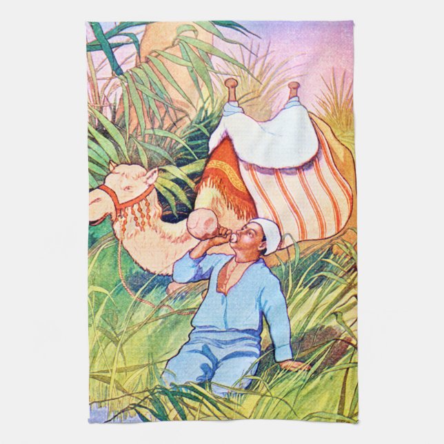 At The Oasis Tea Towel (Vertical)