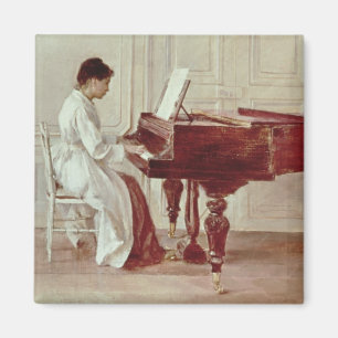 At the Piano, 1887 (oil on canvas) Magnet