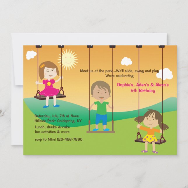 At The Playground Invitation (Front)