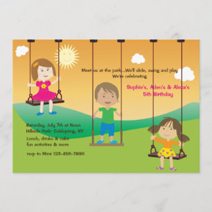 At The Playground Invitation