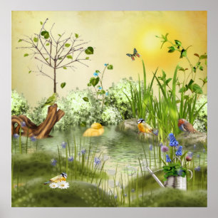 at the pond poster