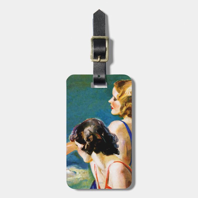 At the Pool Luggage Tag (Front Vertical)
