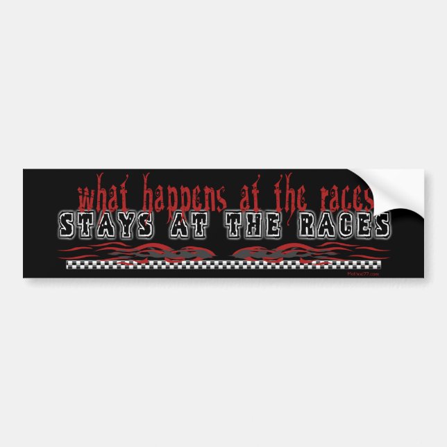At the Races Bumper Sticker (Front)