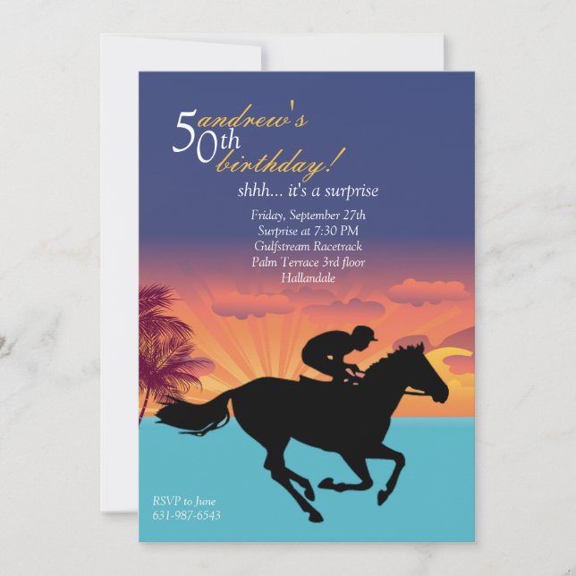 At the Races Invitation (Front)