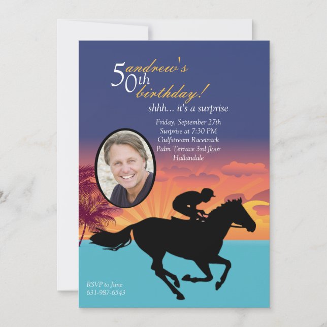 At the Races Photo Invitation (Front)