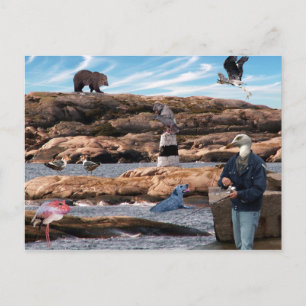 At the seaside postcard