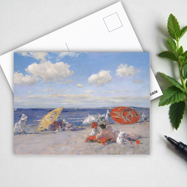 At the Seaside, William Chase  Postcard (Creator Uploaded)