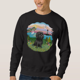 At The Shore With A Black Shih Tzu Sweatshirt
