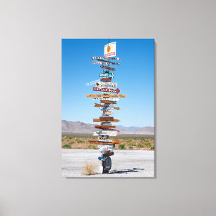 At the Signpost Up Ahead! (Vert) Canvas Print