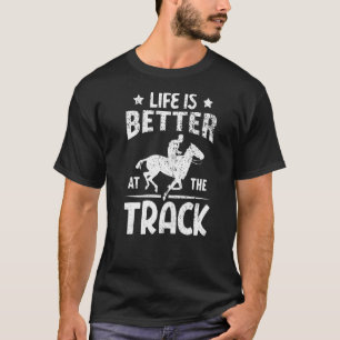 At The Track Horse Jockey Horse Racing T-Shirt