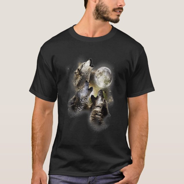 At The Wolf Moon Animal  Love For Men Women White T-Shirt (Front)