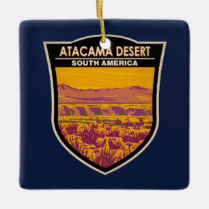 Atacama Desert Sunset South America Travel Vintage Ceramic Ornament