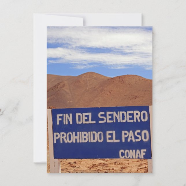 Atacama geoglyphs, Chile card (Front)