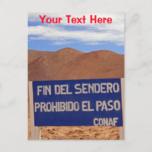Atacama geoglyphs, Chile customisable Postcard