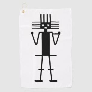 atacama giant geogliph symbol ancient nazca peru a golf towel