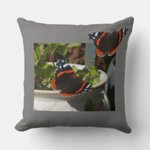 Atalanta Butterfly Design Cust. Throw Pillow