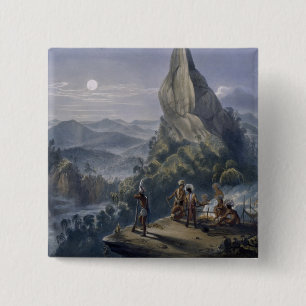 Ataraipu or the Devil's Rock, from 'Views in the I 15 Cm Square Badge