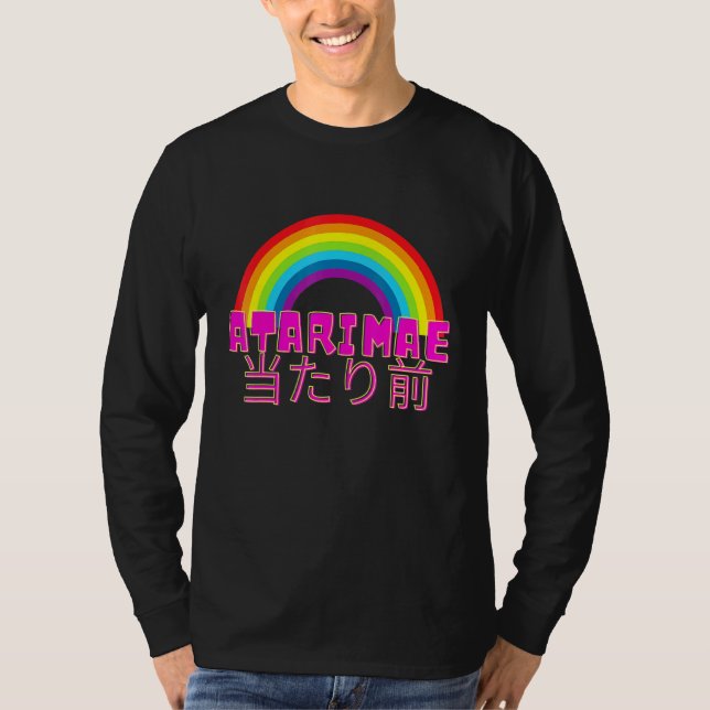 Atarimae Of Course Naturally Rainbow T-Shirt (Front)