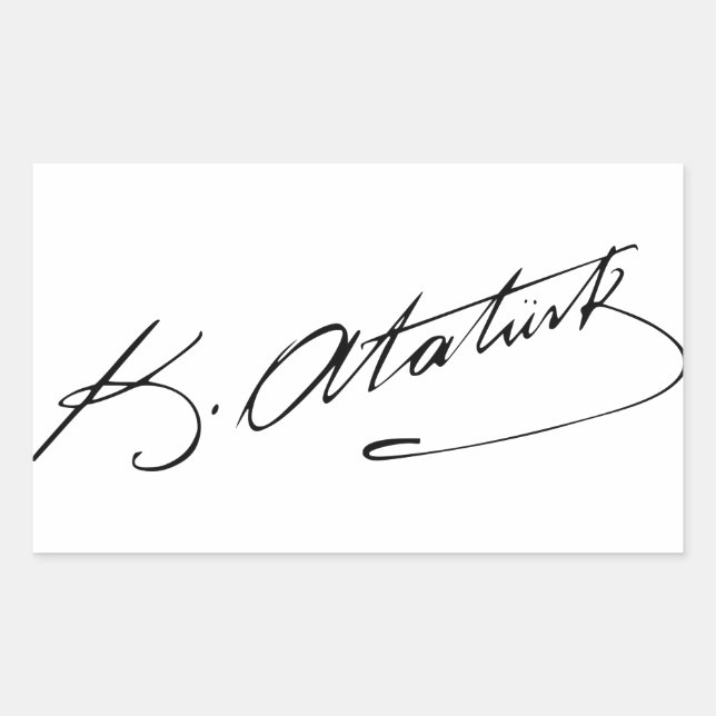Ataturk Rectangular Sticker (Front)